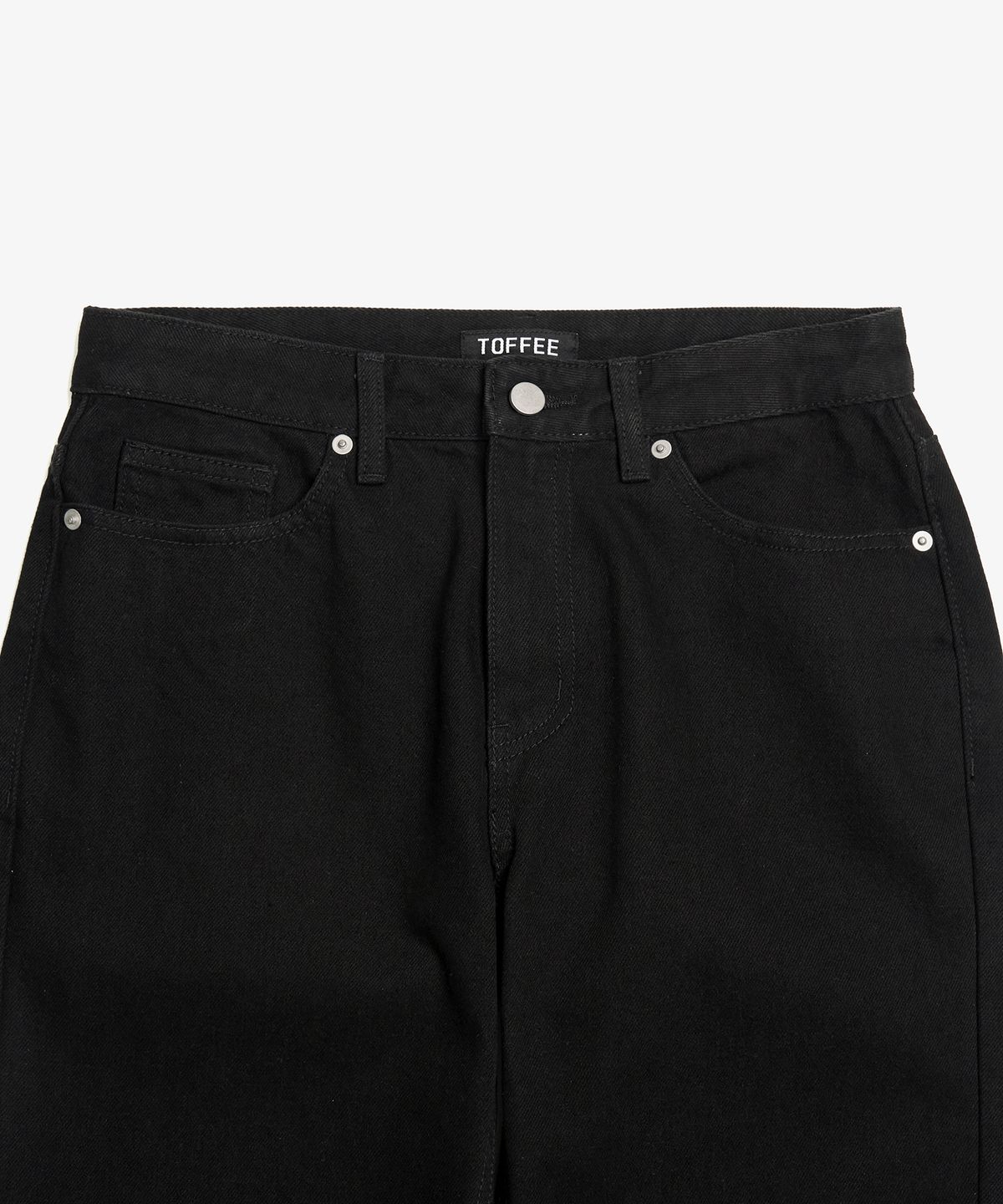 토피(TOFFEE) 와이드 데님 팬츠 (BLACK)
