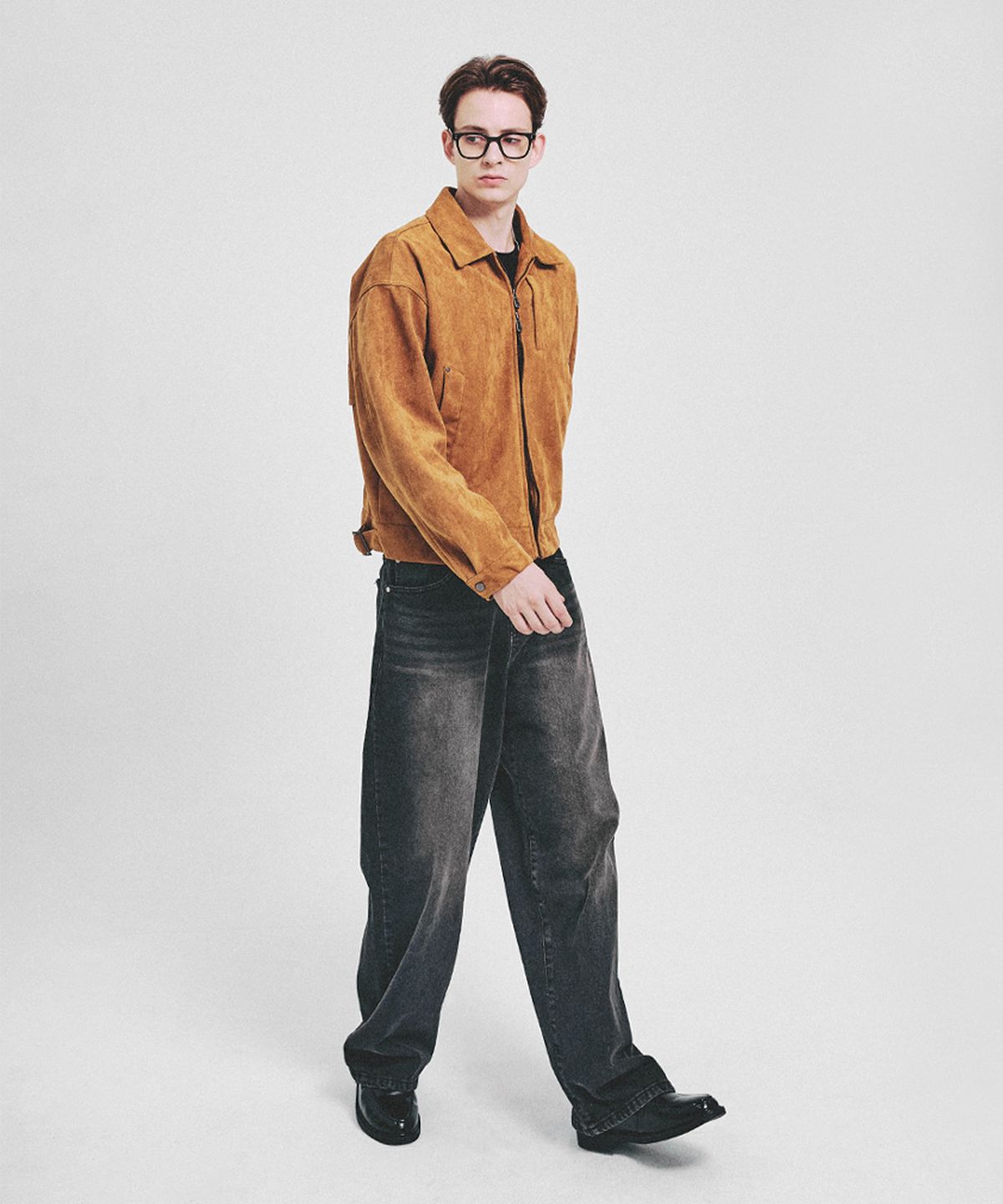 파스코로젠(PASCOROZEN) 25Paco JC2435 Slit Penny Loafer Black 58.5