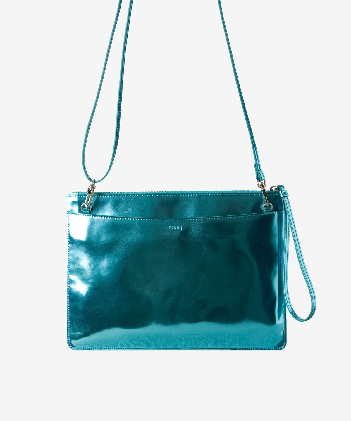 잇츠백(ITSBAG) RUNA mirror leather clutch