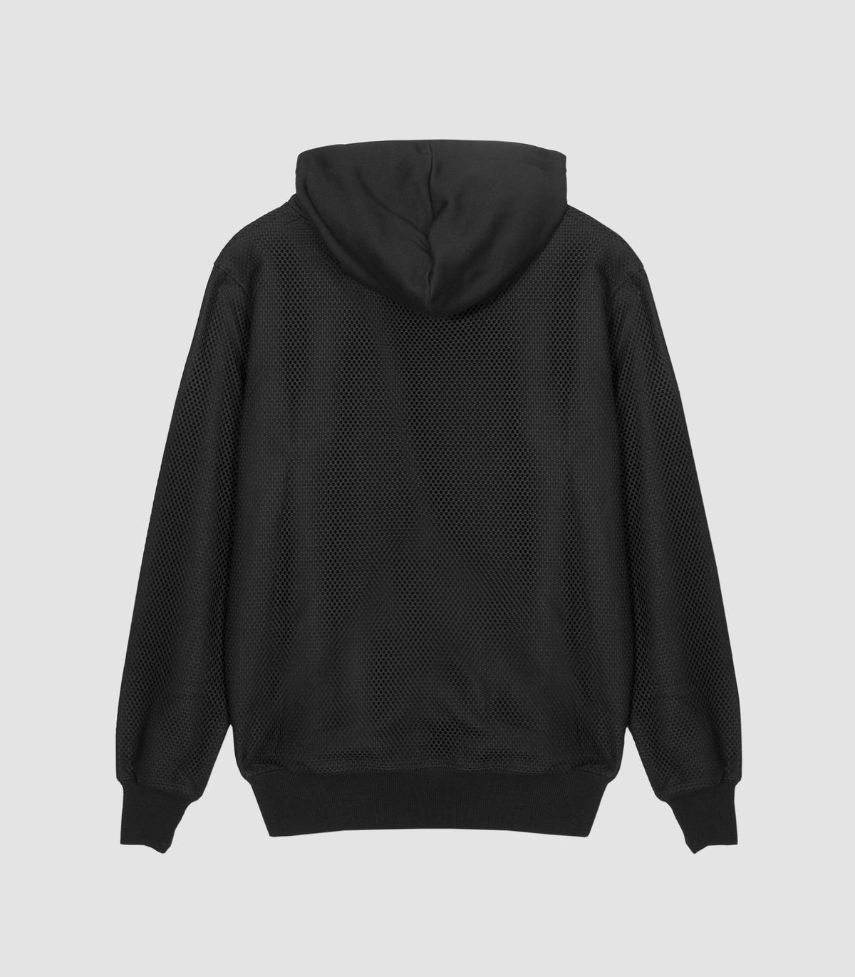 바이브레이트(VIBRATE) MESH COVERED HOODIE (BLACK)