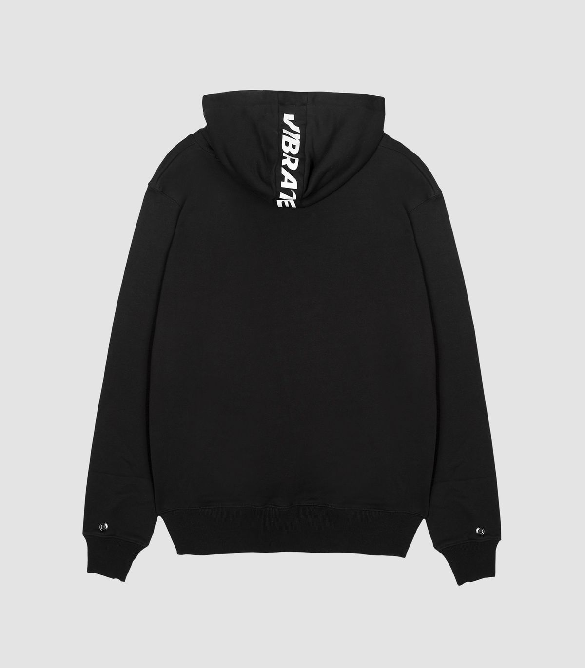 바이브레이트(VIBRATE) LOGO ON TOP HOODIE (BLACK)