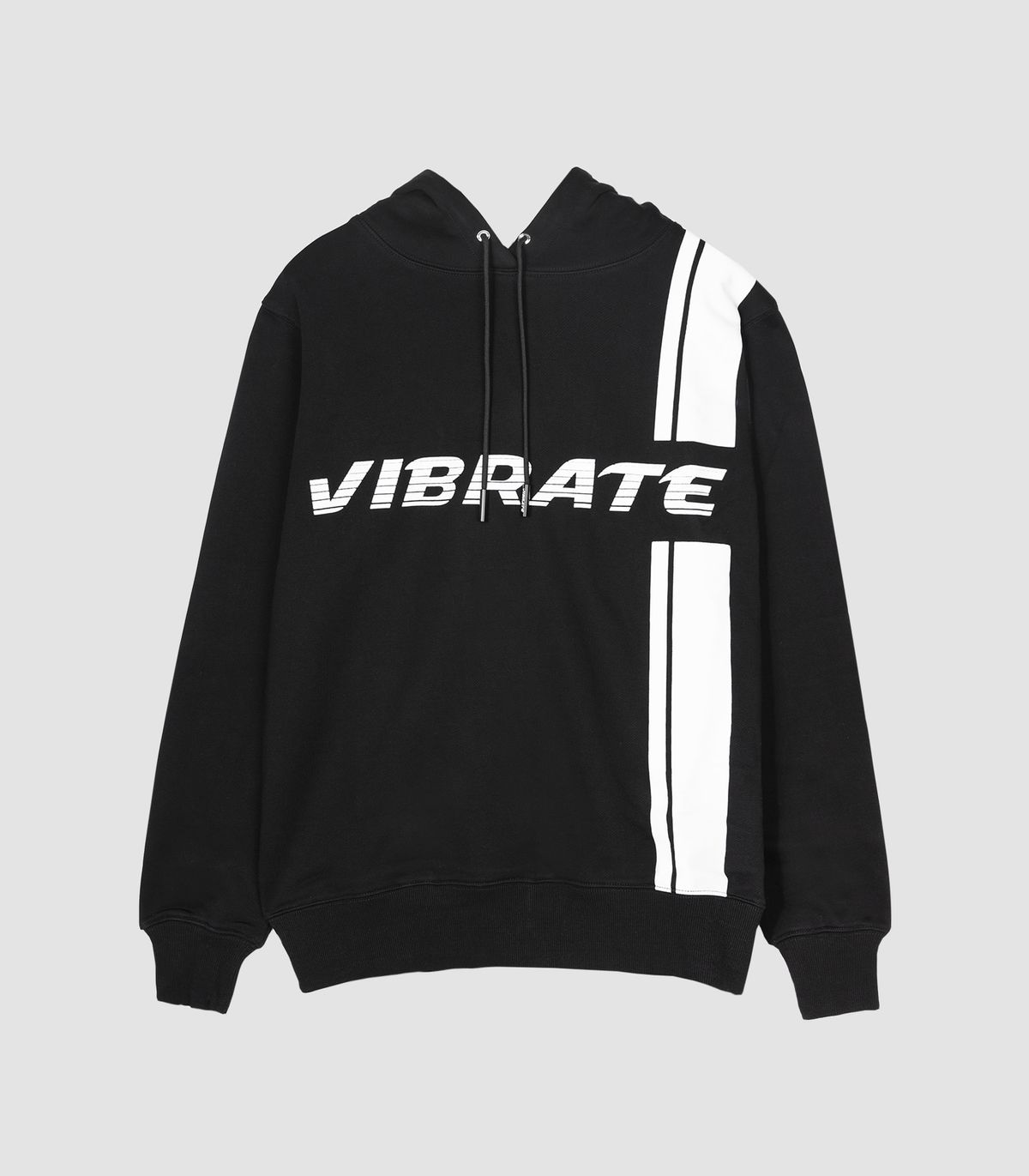 바이브레이트(VIBRATE) TRAFFIC ROAD LOGO HOODIE (BLACK)