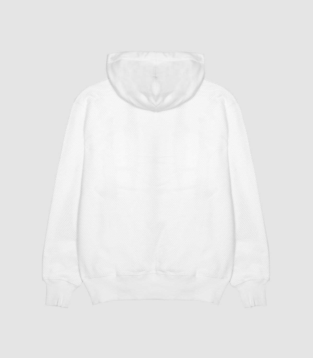 바이브레이트(VIBRATE) MESH COVERED HOODIE (WHITE)