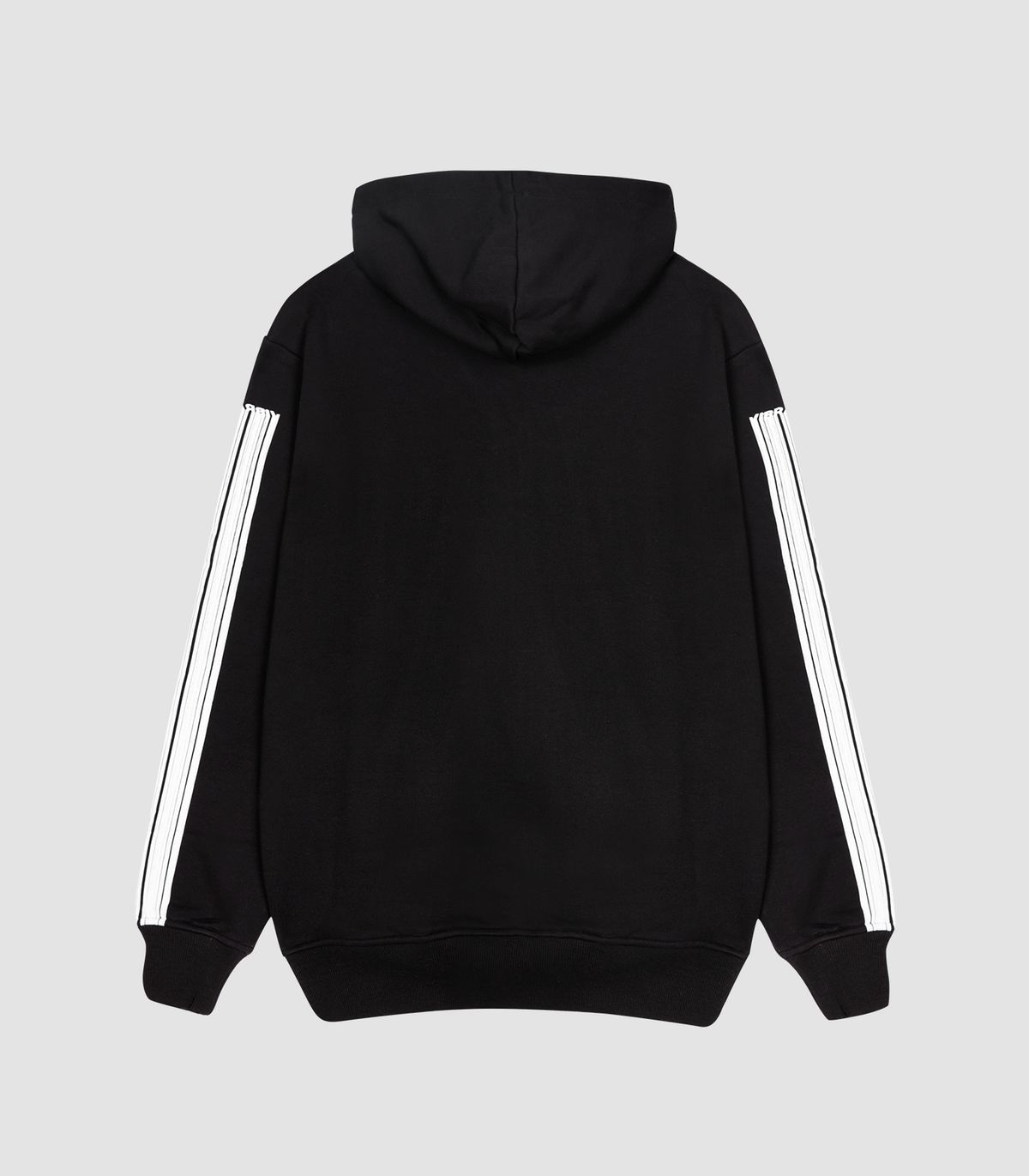 바이브레이트(VIBRATE) MINI LINE LOGO HOODIE ZIPUP (BLACK)