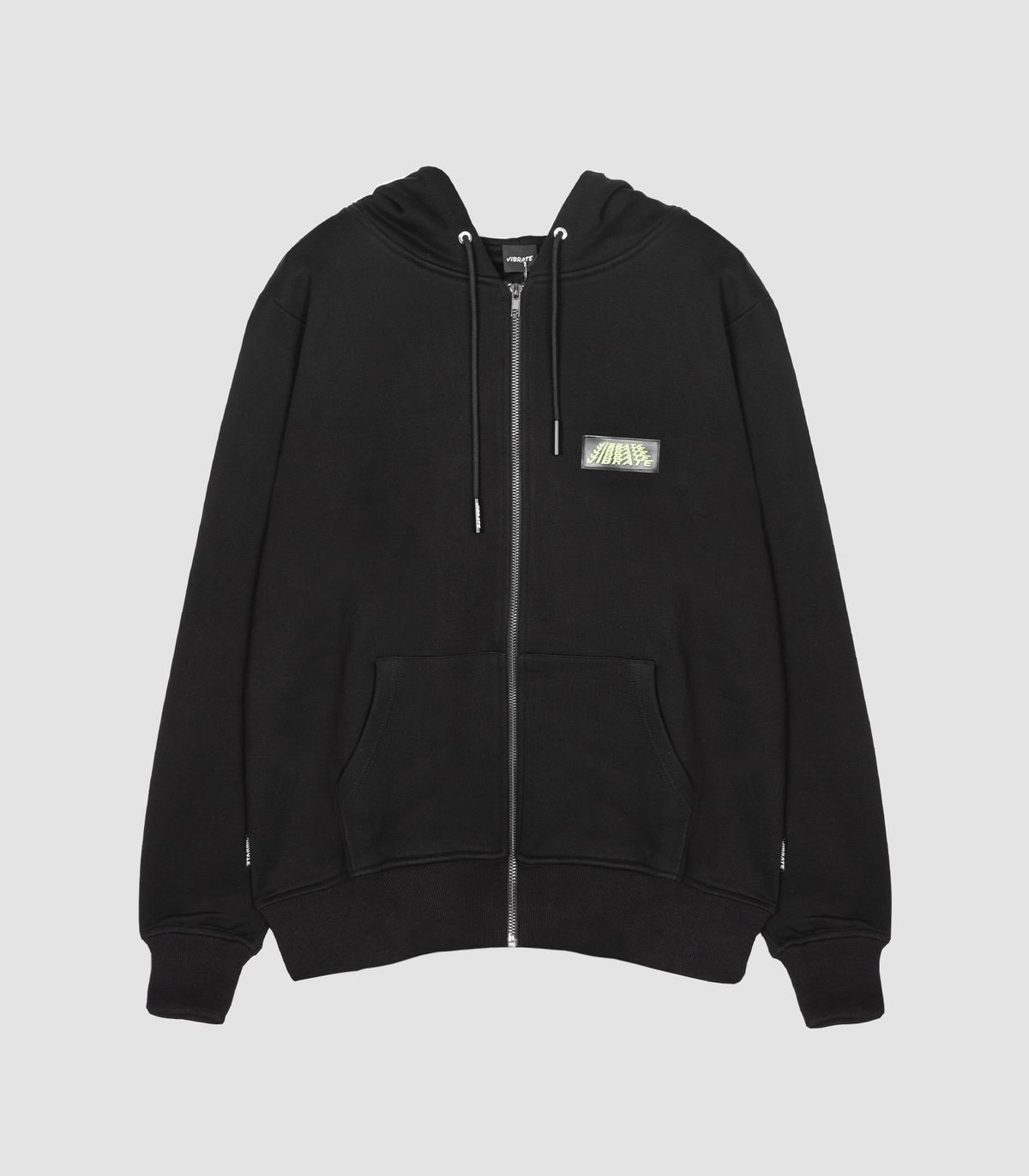 바이브레이트(VIBRATE) SPACE TRIP ART WORK HOODIE ZIPUP (BLACK)