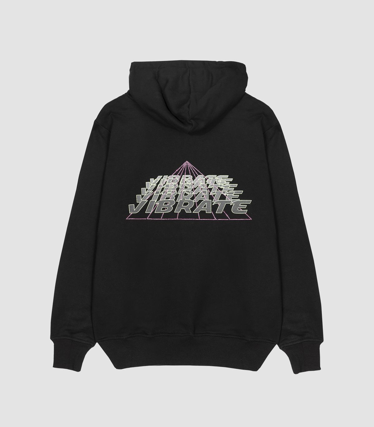 바이브레이트(VIBRATE) SPACE TRIP ART WORK HOODIE ZIPUP (BLACK)