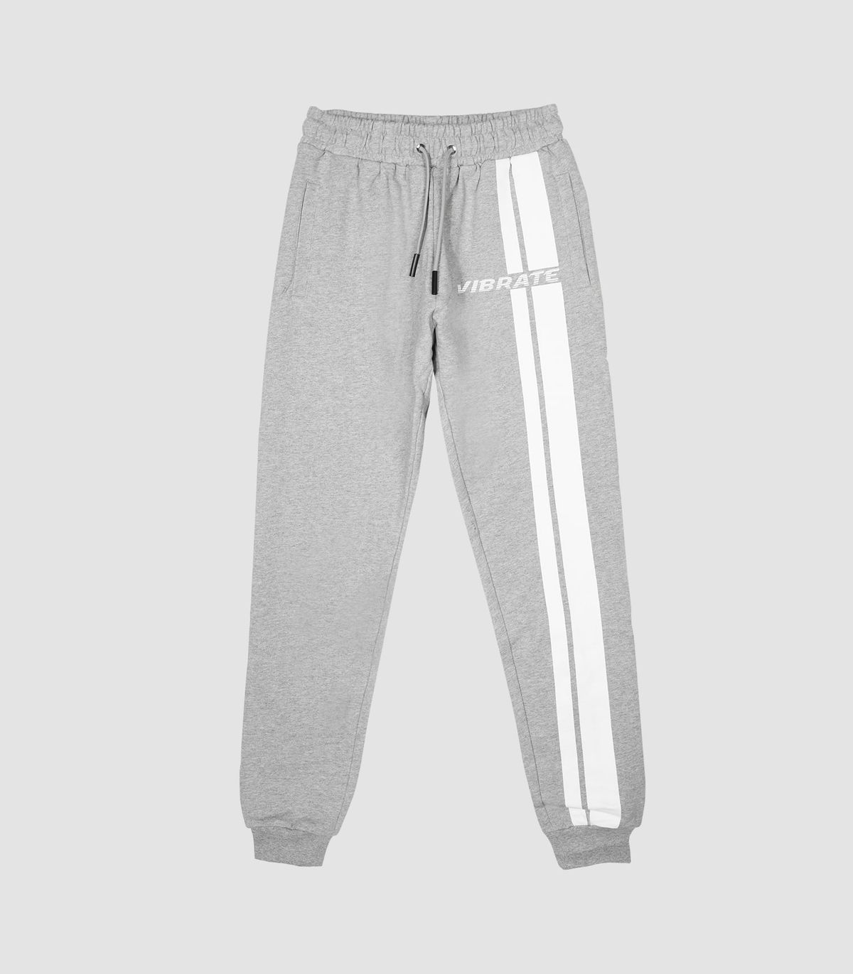 바이브레이트(VIBRATE) TRAFFIC ROAD LOGO JOGGER PANTS (GRAY)