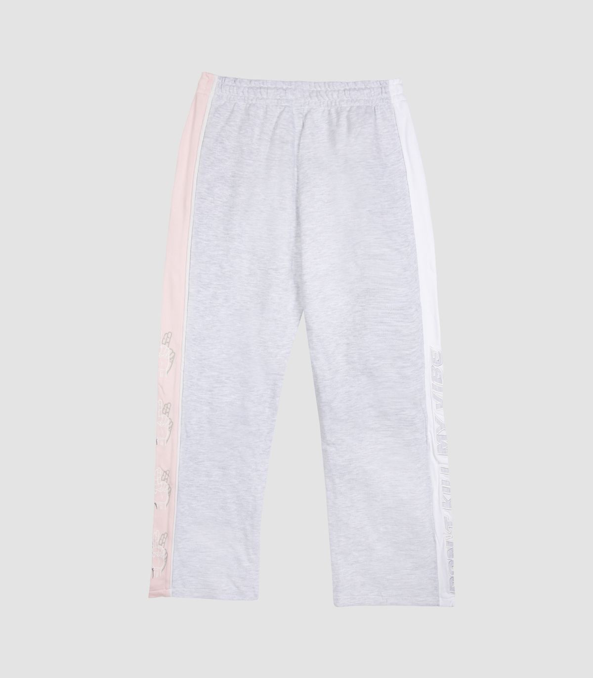 바이브레이트(VIBRATE) SIDE COLOR SCHEME SWEAT PANTS (MELANGE&PINK)