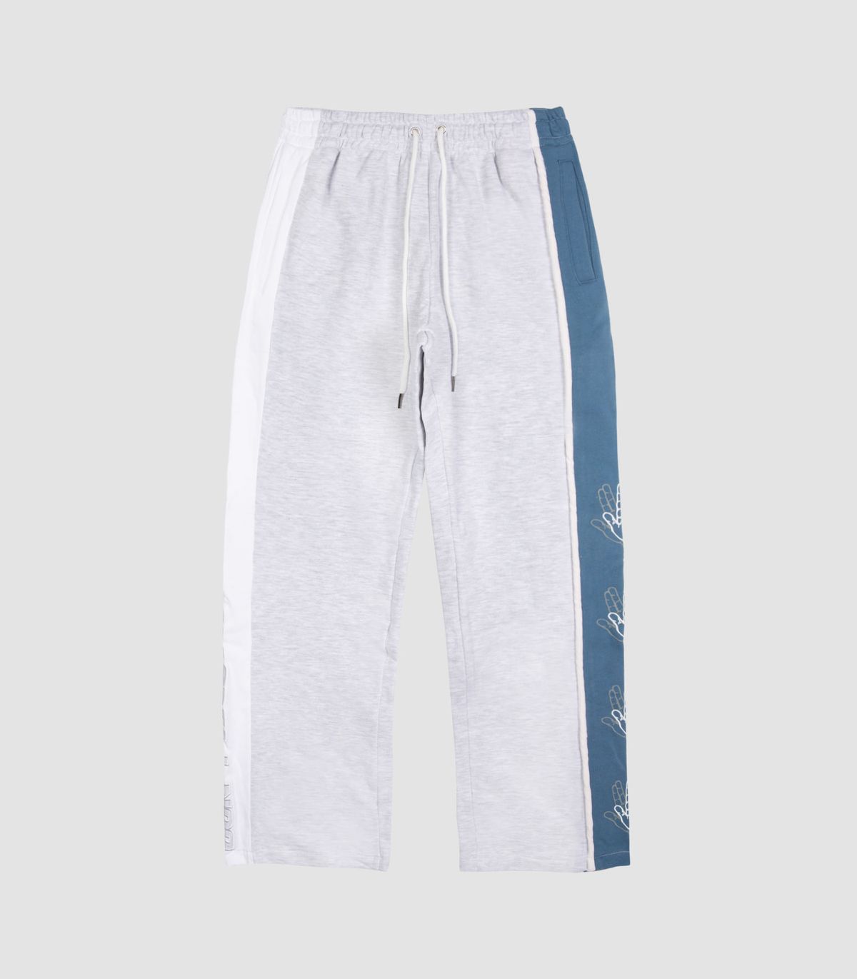 바이브레이트(VIBRATE) SIDE COLOR SCHEME SWEAT PANTS (MELANGE&BLUE)