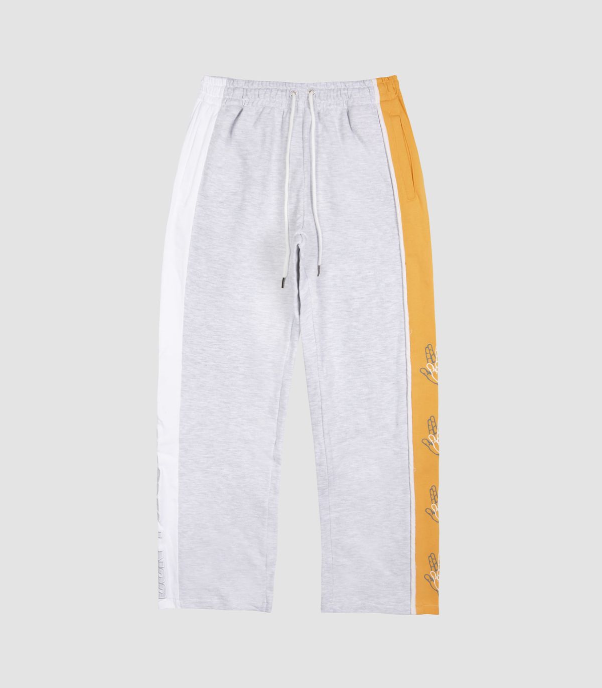 바이브레이트(VIBRATE) SIDE COLOR SCHEME SWEAT PANTS (MELANGE&MUSTARD)