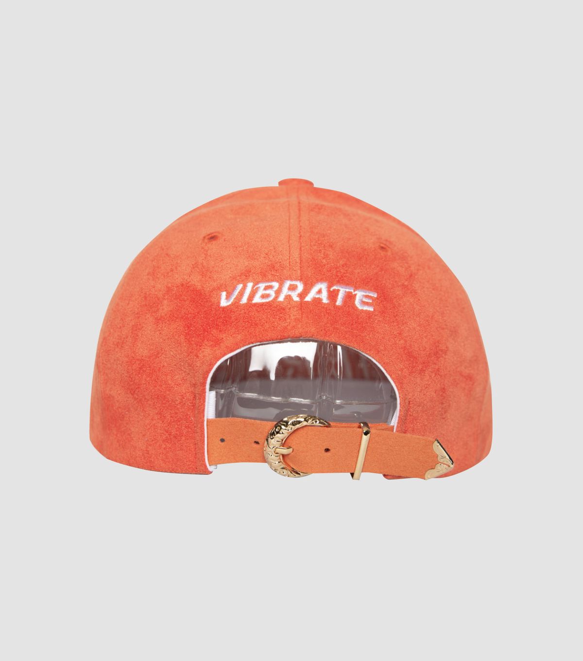 바이브레이트(VIBRATE) SIGNATURE NAME SNAPBACK (SUEDE ORANGE)
