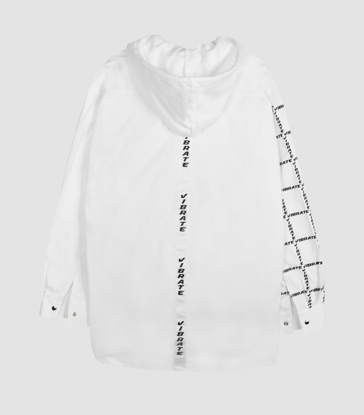 바이브레이트(VIBRATE) GOLDLINE CENTER FINGER HOODIE JACKET (WHITE)