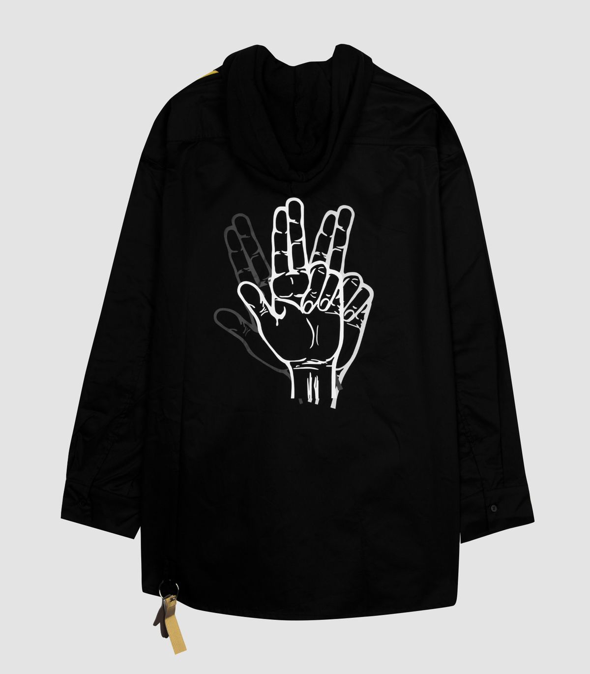 바이브레이트(VIBRATE) GOLDLINE SIDE FINGER HOODIE JACKET (BLACK)
