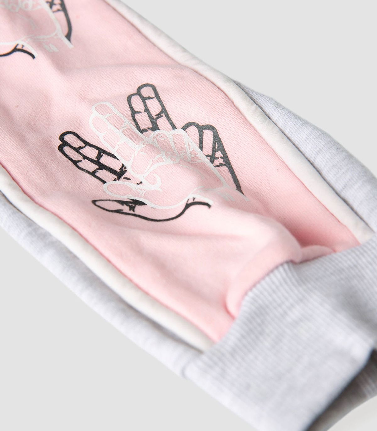 바이브레이트(VIBRATE) SLEEVE COLOR SCHEME HOODIE ZIPUP (MELANGE&PINK)