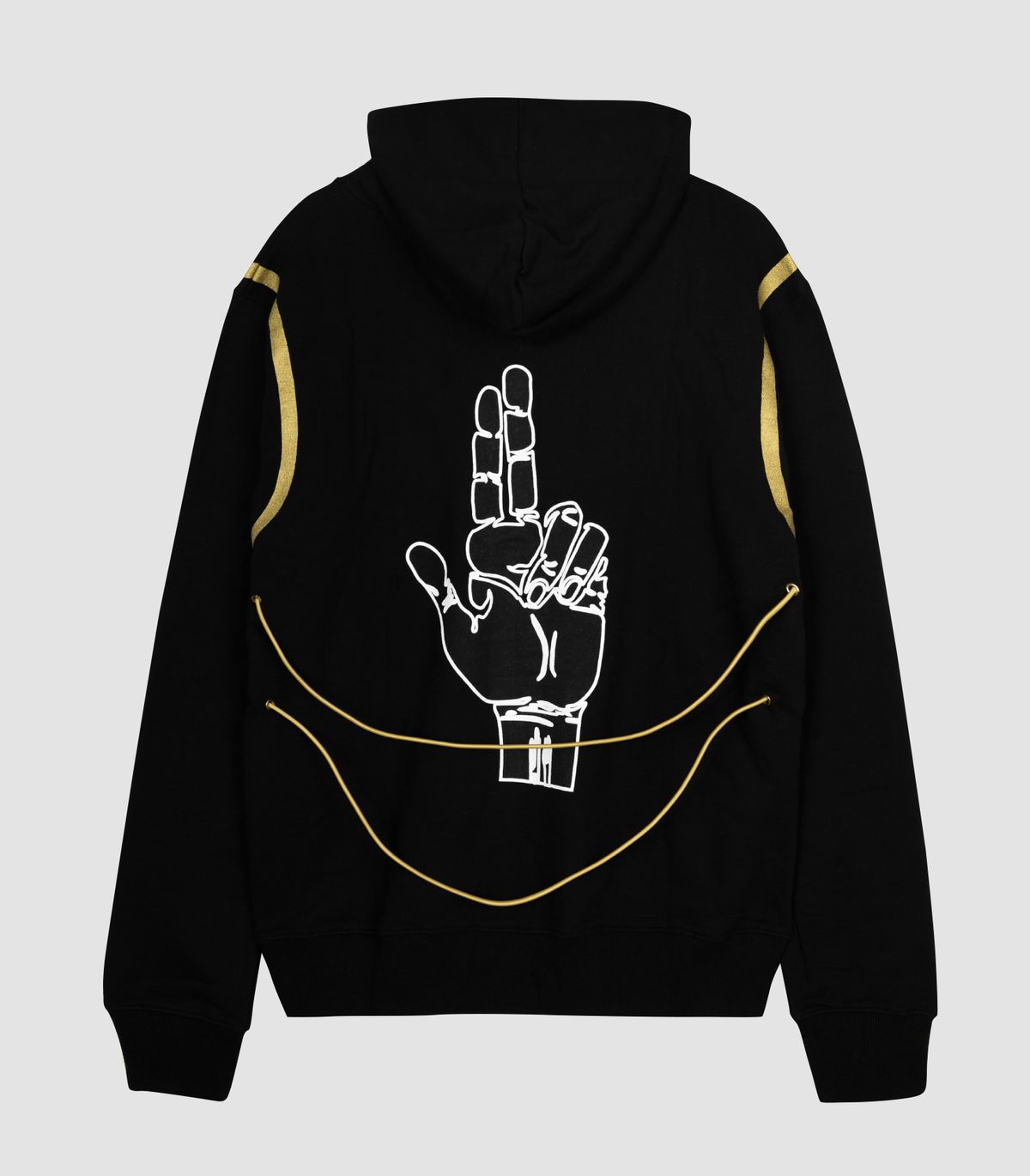 바이브레이트(VIBRATE) GOLDLINE STRING BODY POINT HOODIE (BLACK)