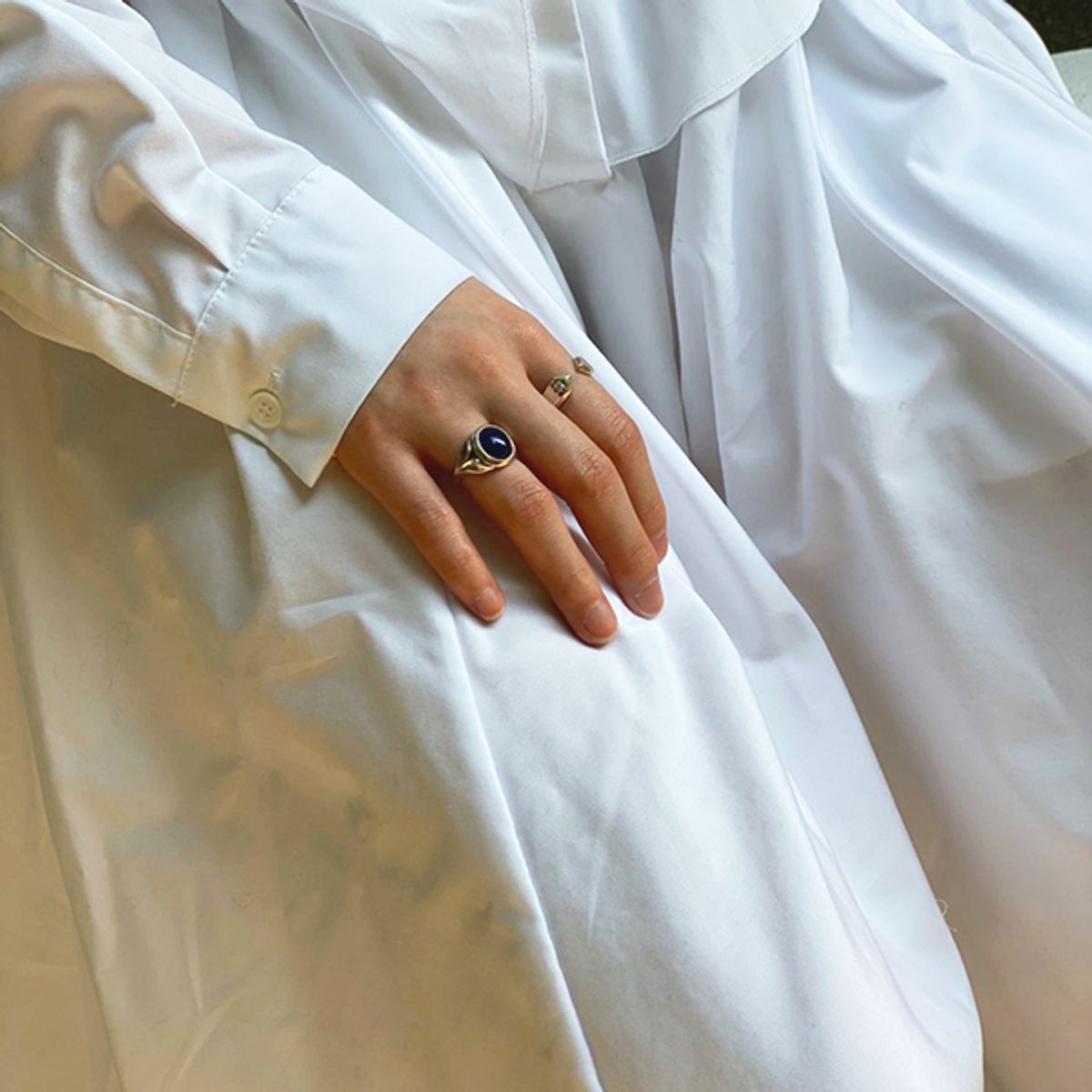 팬도럼주얼리(PANDORUMJEWELRY) Orca ring[합성사파이어]
