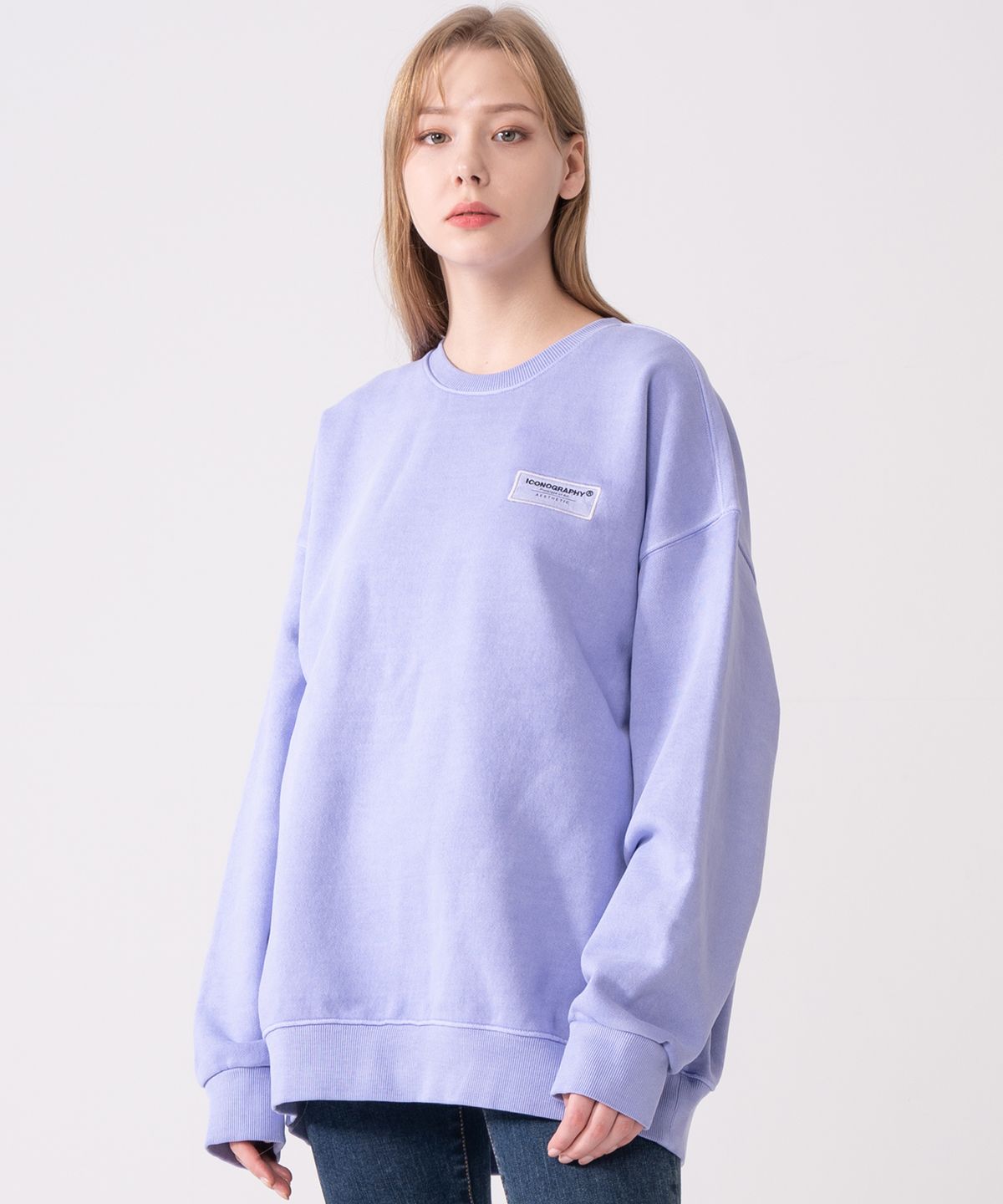 아이코노그라피(ICONOGRAPHY) PIGMENT HEAVY COTTON  LABEL ART RVIO