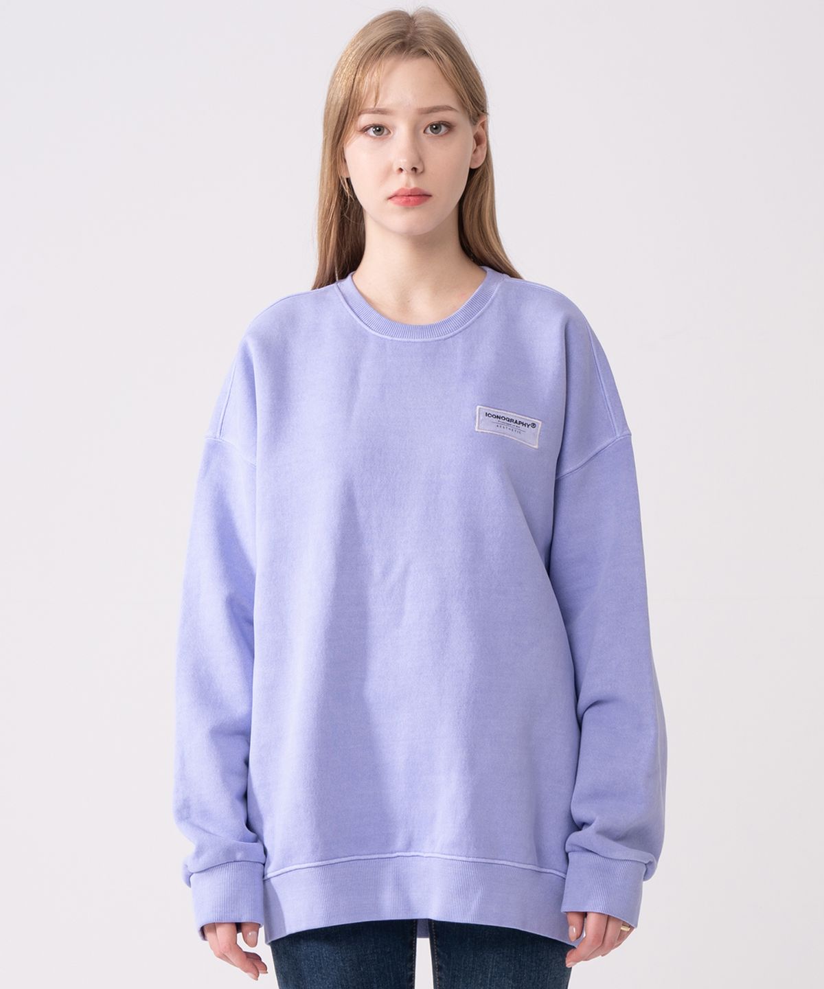 아이코노그라피(ICONOGRAPHY) PIGMENT HEAVY COTTON  LABEL ART RVIO