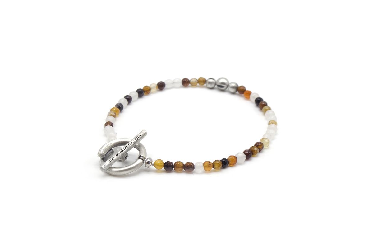 오드콜렛(ODDCOLLET) [SILVER925]Camouflage bracelet (brown)