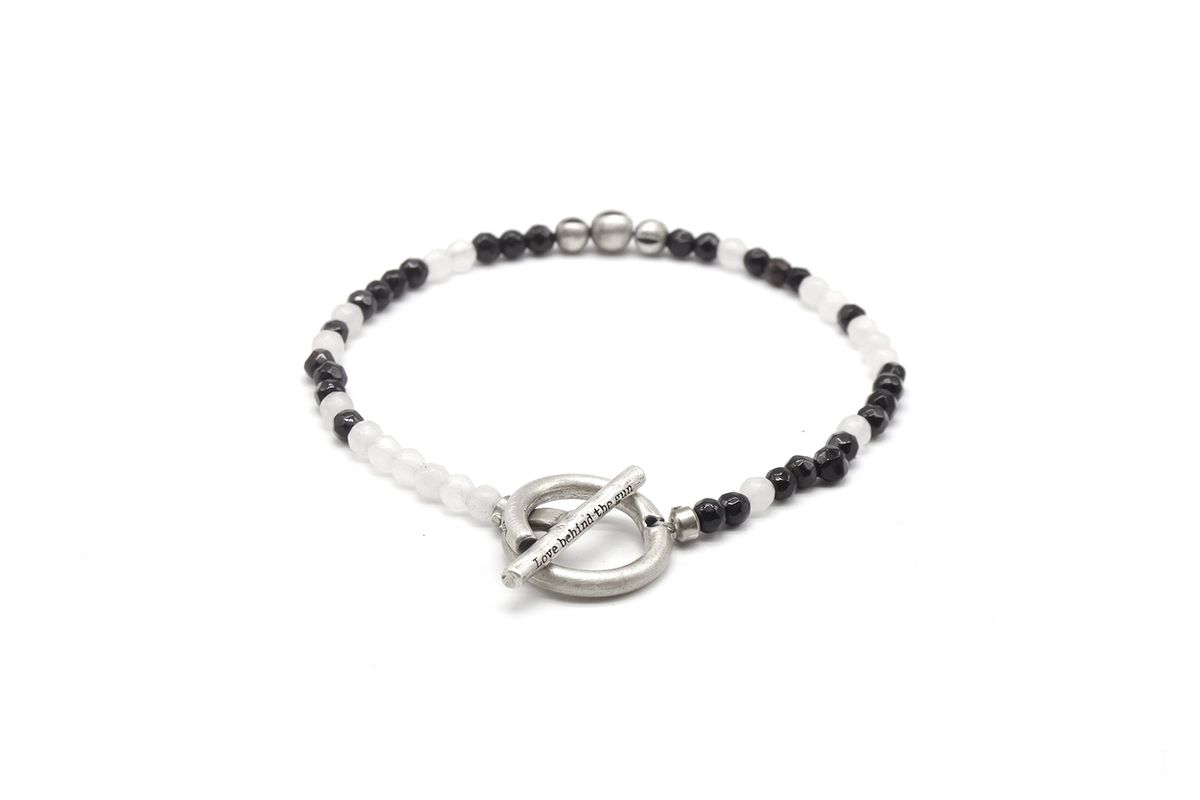 오드콜렛(ODDCOLLET) [SILVER925]Camouflage bracelet (black)