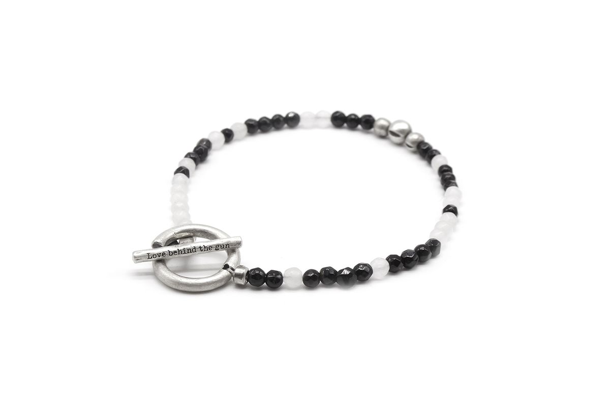 오드콜렛(ODDCOLLET) [SILVER925]Camouflage bracelet (black)