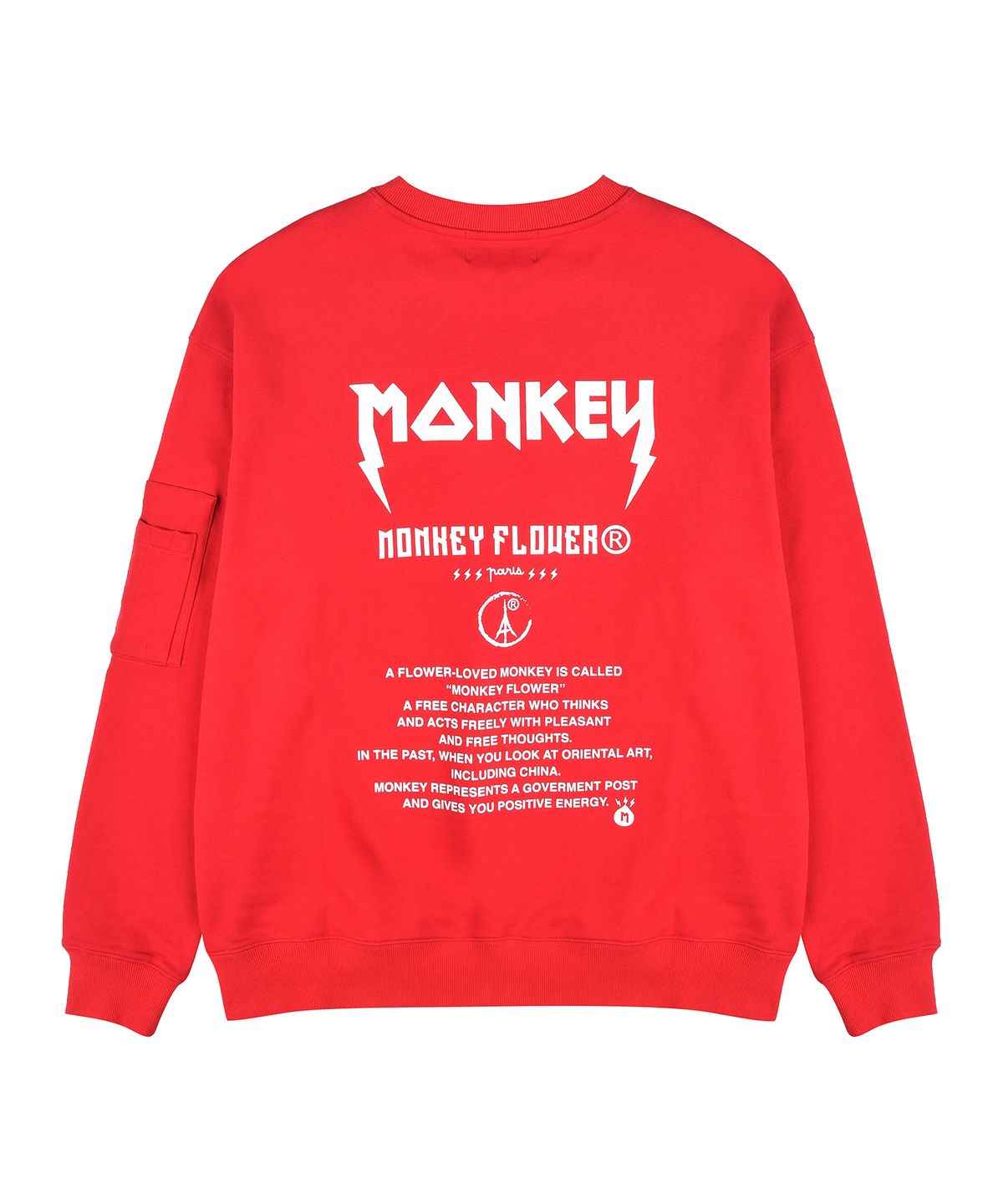 몽키플라워(Monkey Flower) 공용 전면라벨 포인트 맨투맨 MF9WMT19U