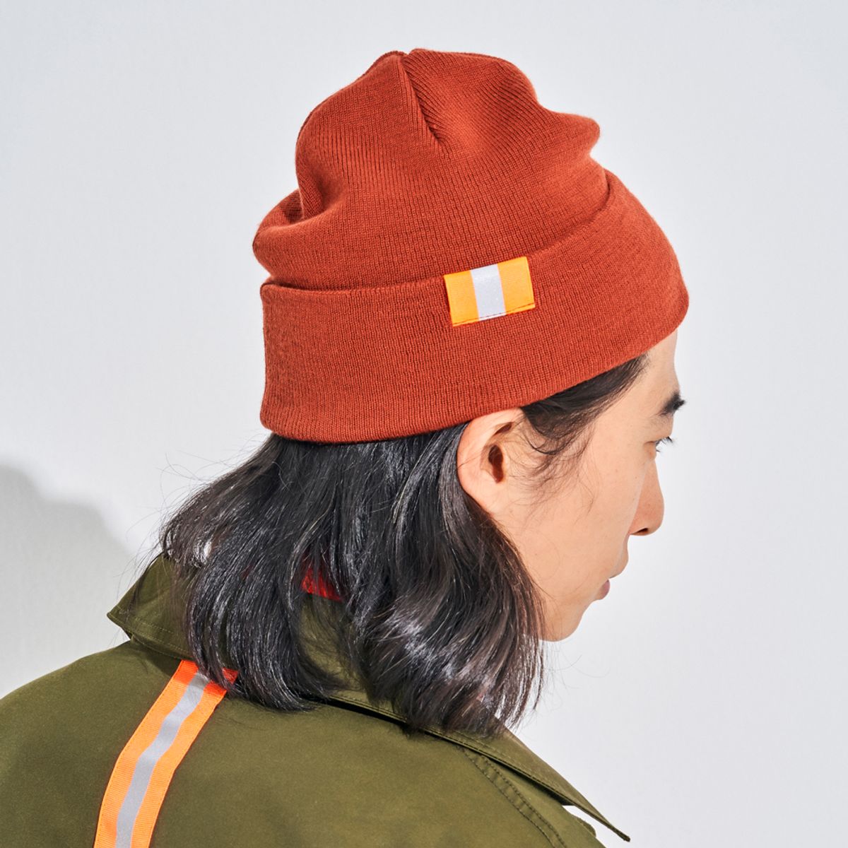 에프엠9102(FM91.02) xPLAY BEANIE orange brown