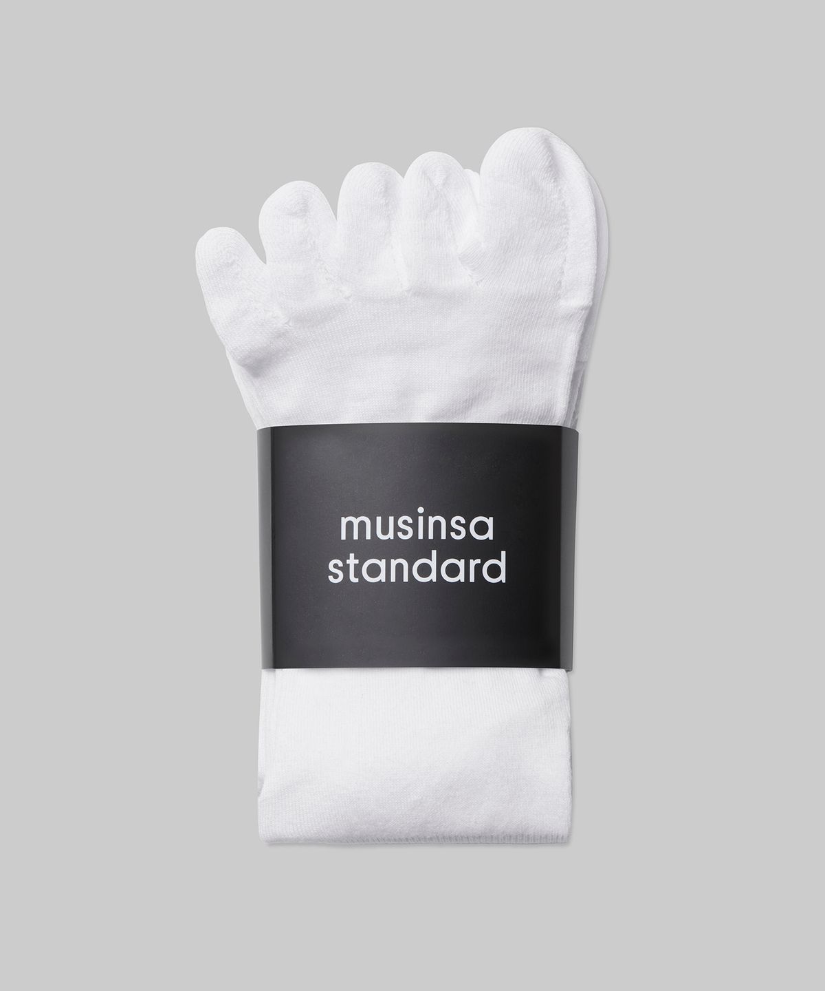 무신사 스탠다드(MUSINSA STANDARD) 토 삭스 4팩 [화이트]
