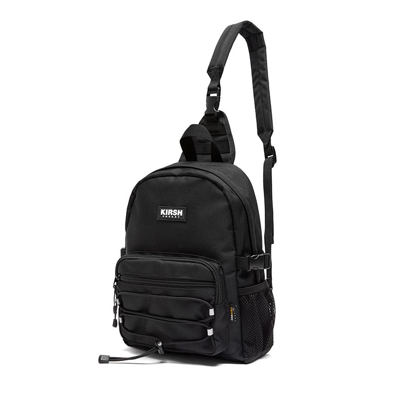 MUSINSA | KIRSH Pocket Technical Sling Bag [Black]
