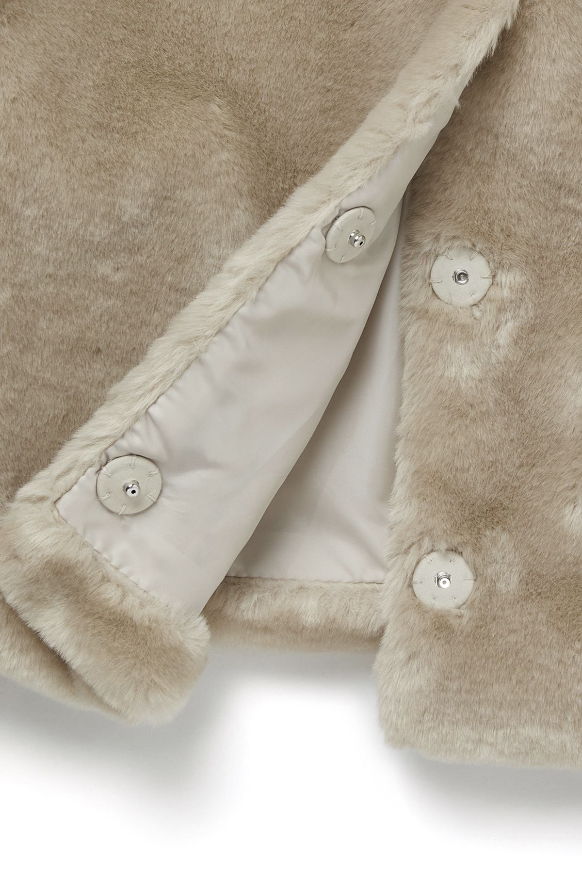 커렌트(CURRENT) FUR CROP JACKET KA [SAND BEIGE]