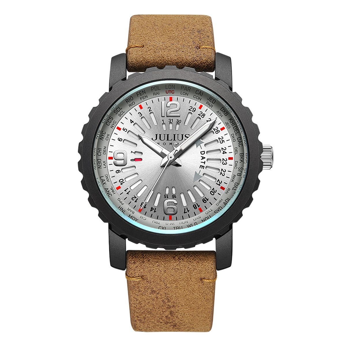 쥴리어스(JULIUS1) JAH-111 남성 멀티 가죽시계