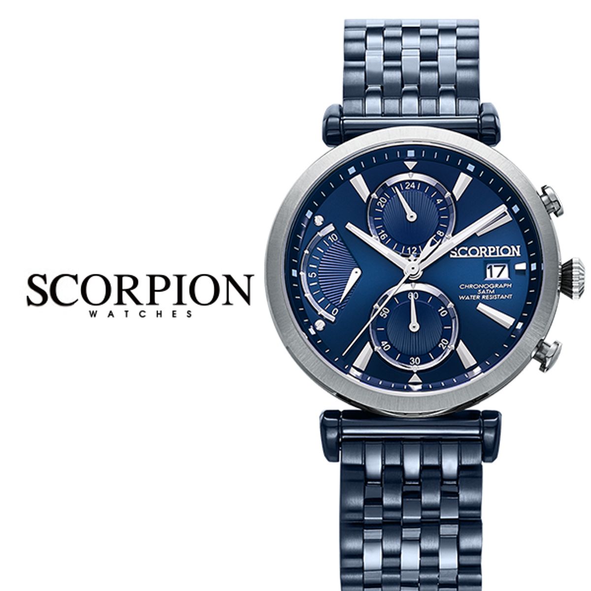스콜피온(SCORPION) Bastet 남자 메탈시계 SP3360M-BUW