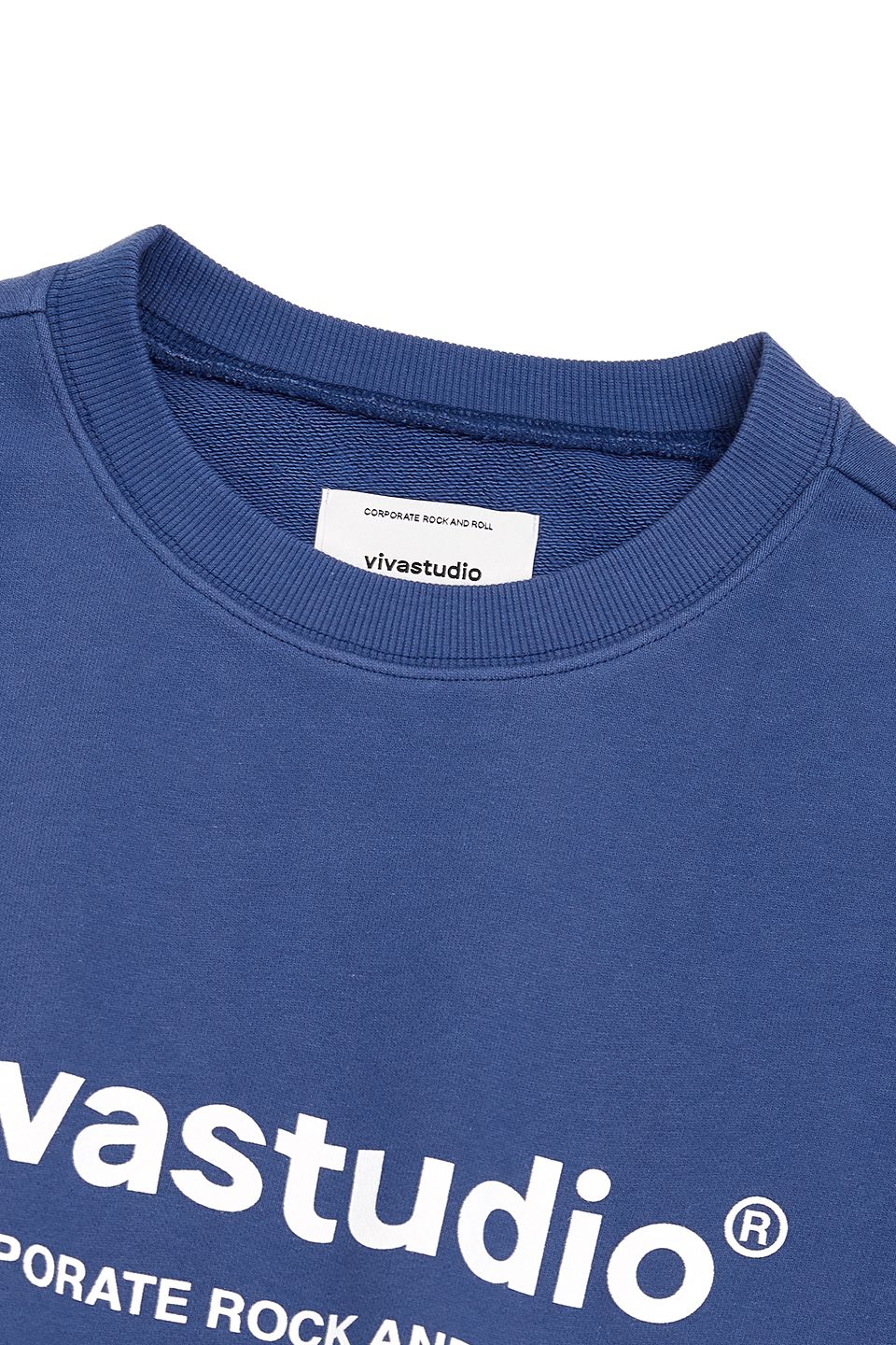 MUSINSA | VIVASTUDIO ORIGINAL LOGO CREWNECK JS [INDIGO BLUE]