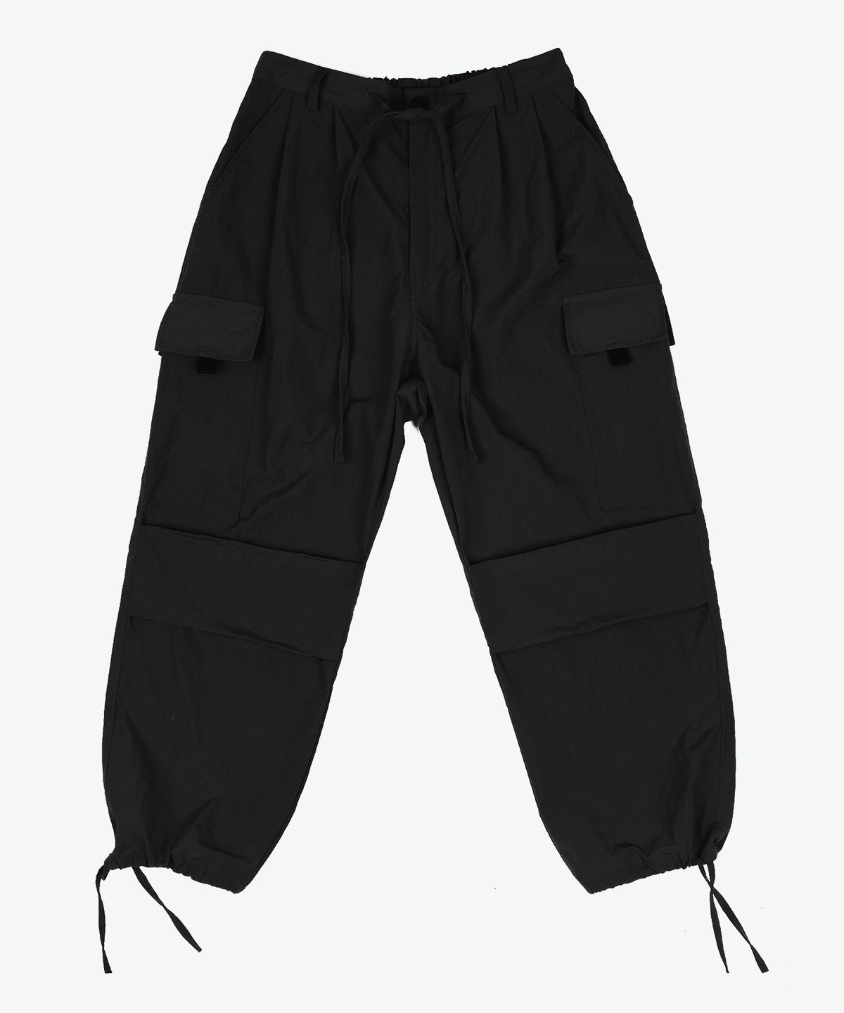 피스메이커(PIECE MAKER) NYLON 2 TUCK POCKET PANTS (BLACK)