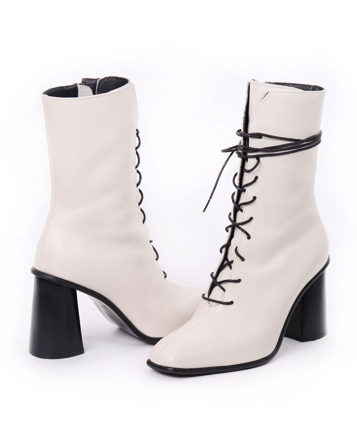 쥬드코넨(JEDE KONNEN) JDB19011_LACEUP DETAIL  BOOTS_IVORY
