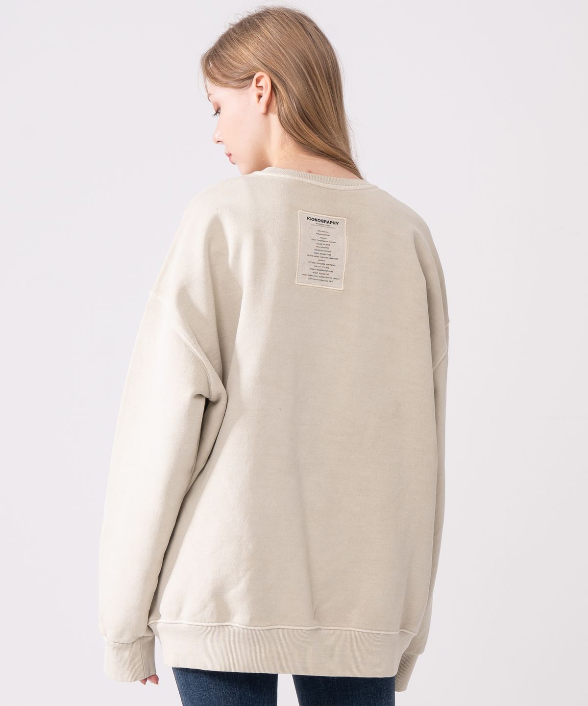 아이코노그라피(ICONOGRAPHY) PIGMENT HEAVY COTTON  LABEL ART DBE