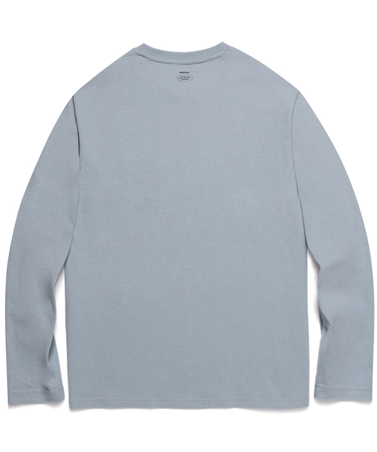스텝온리(STAFFONLY) SLOGAN LOGO LONG SLEEVE (LIGHT BLUE)