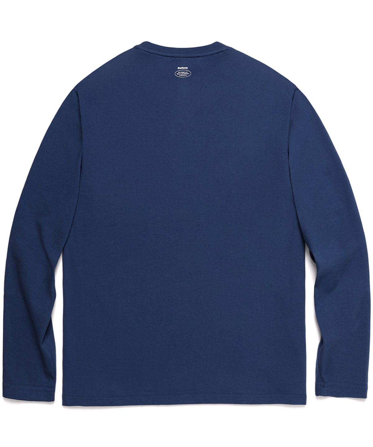 스텝온리(STAFFONLY) SLOGAN LOGO LONG SLEEVE (DEEP BLUE)