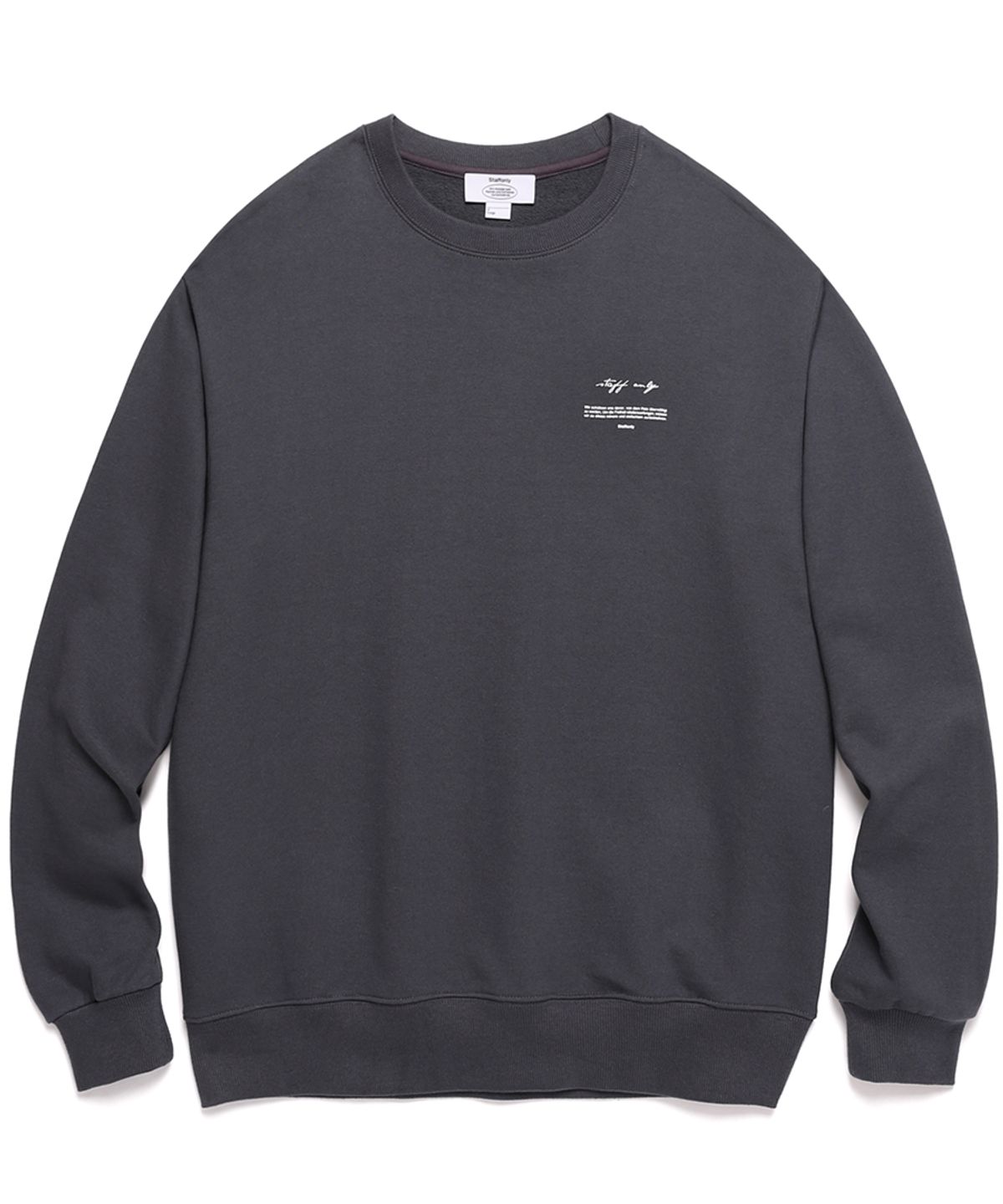스텝온리(STAFFONLY) SIGN LOGO CRENECK (CHARCOAL)