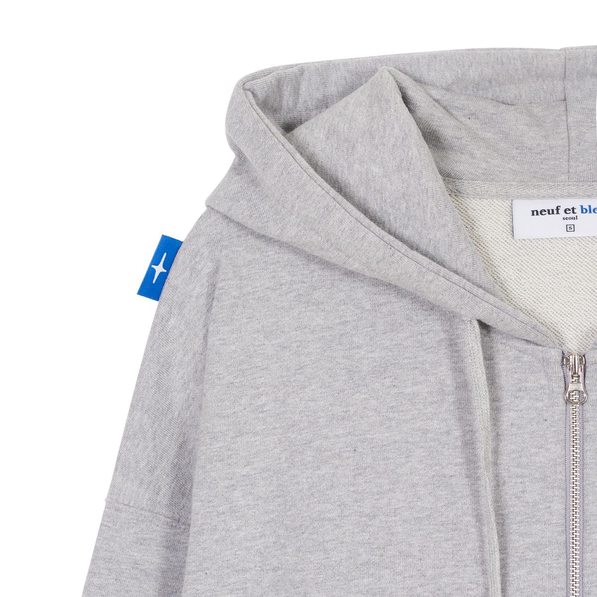 누프에블루(NEUFETBLEU) NEB hoody zip-up (gray)