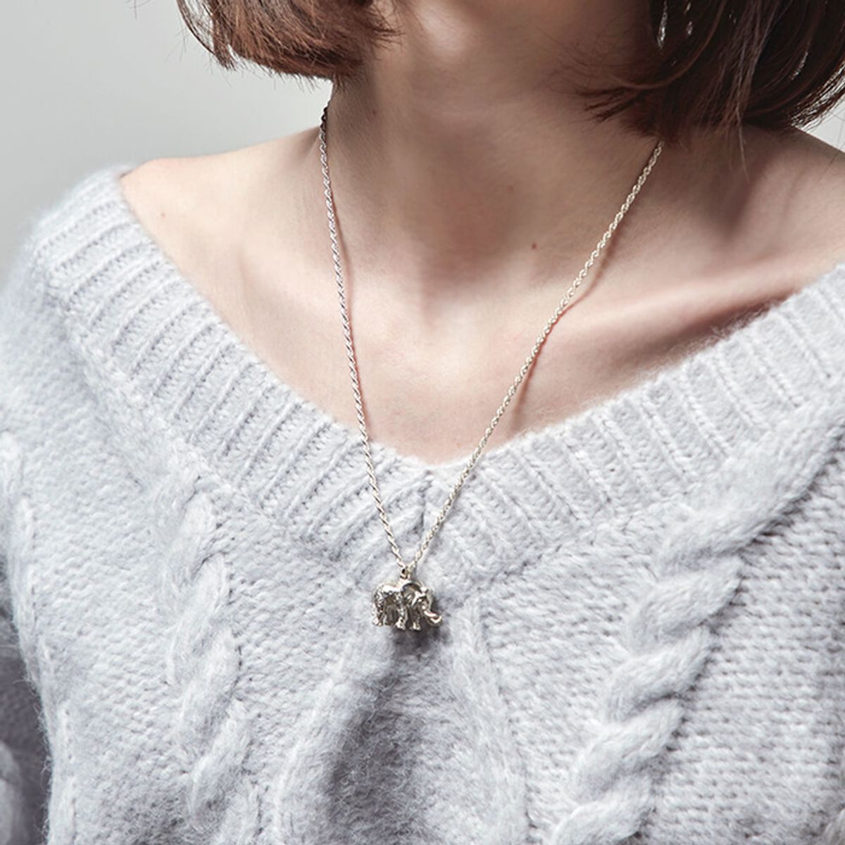 웨일투웨일(WHALE2WHALE) 아프리카 코끼리 목걸이_50cm