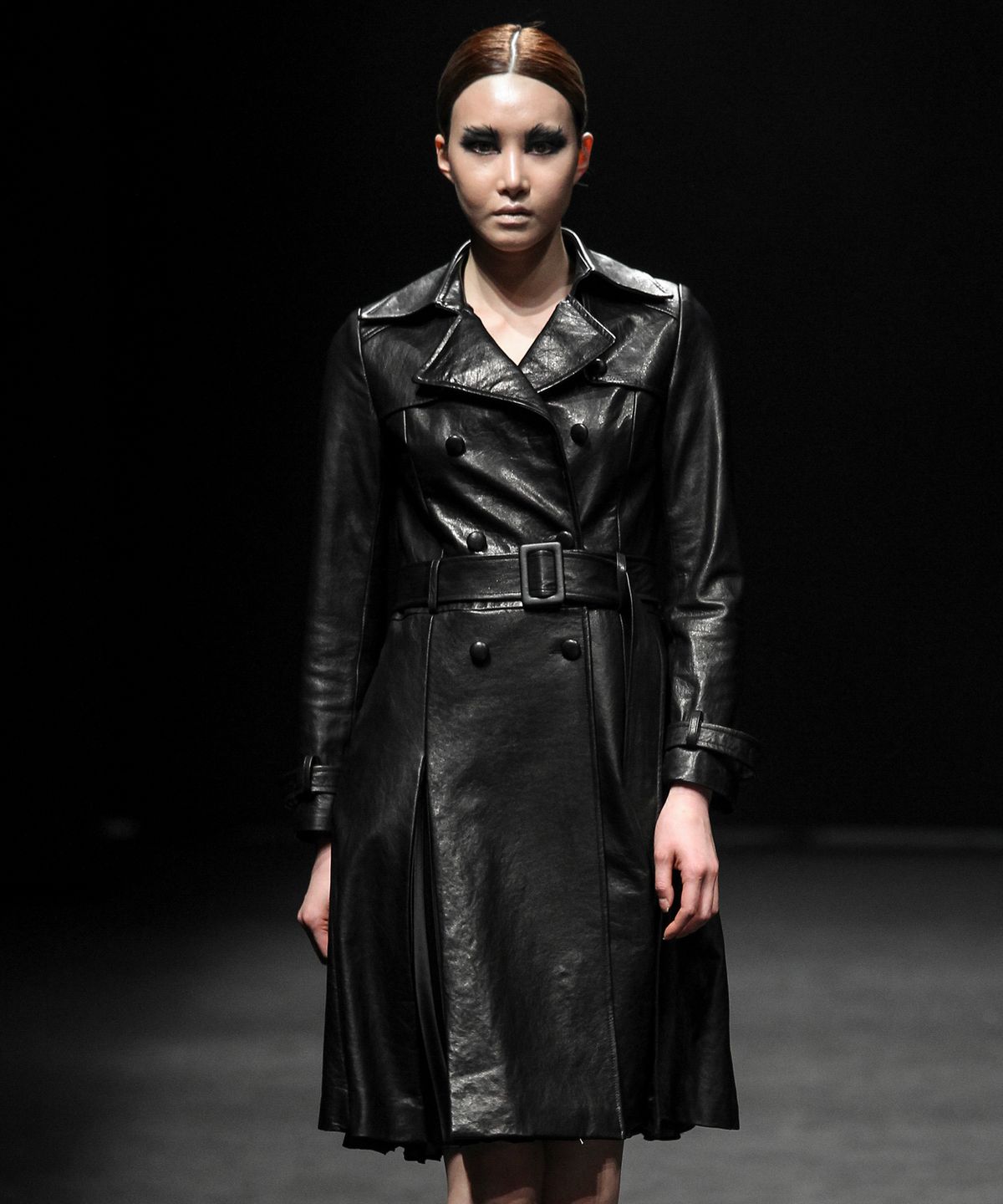 아이코노그라피(ICONOGRAPHY) MOONKYOUNGLAE - ICONOGRAPHY_ Leather 100 Double coat A
