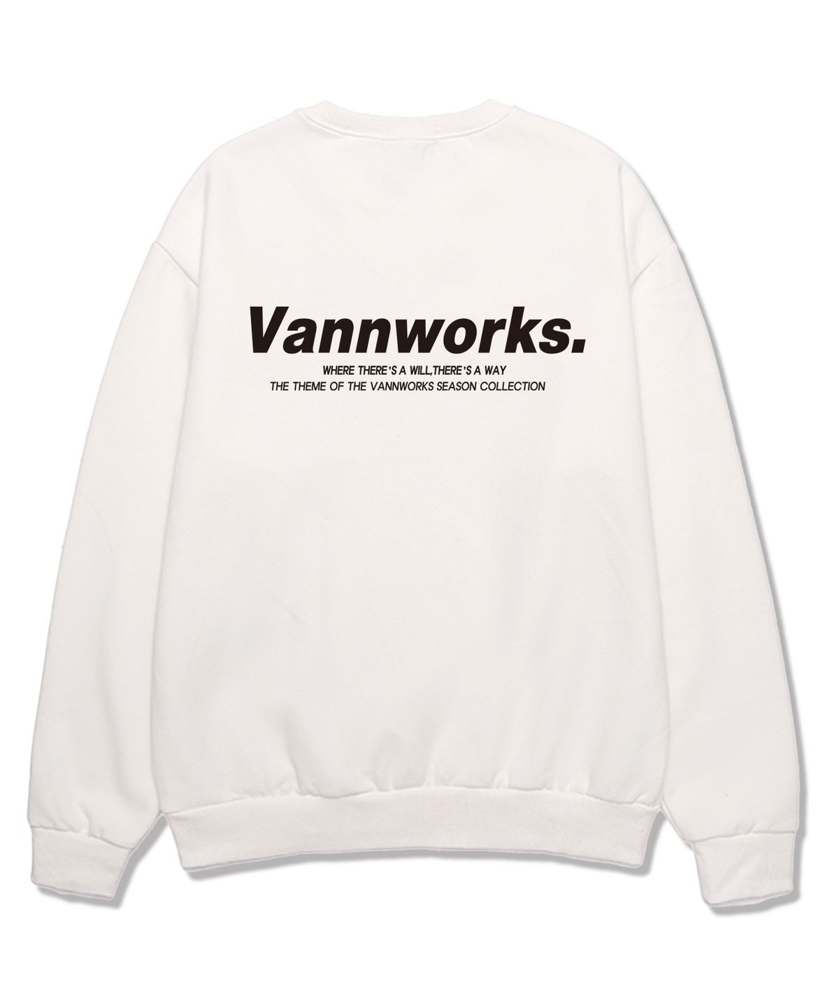 밴웍스(VANNWORKS) 미니멀리즘 로고 2 맨투맨 (VLS0114) 화이트