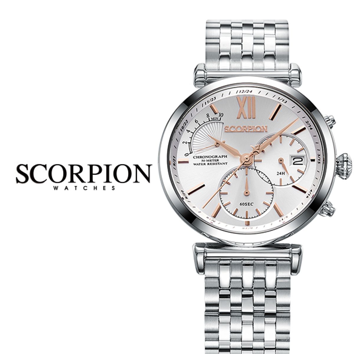 스콜피온(SCORPION) Mafdet 남자 메탈시계 SP3361M-WRG
