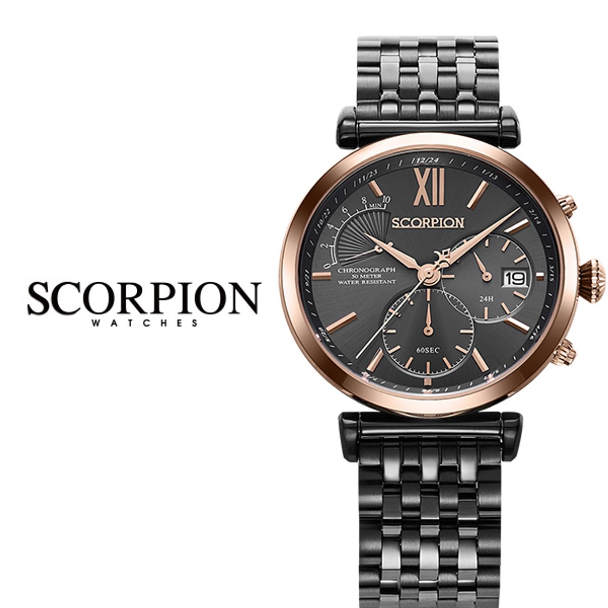 스콜피온(SCORPION) Mafdet 남자 메탈시계 SP3361M-GRG