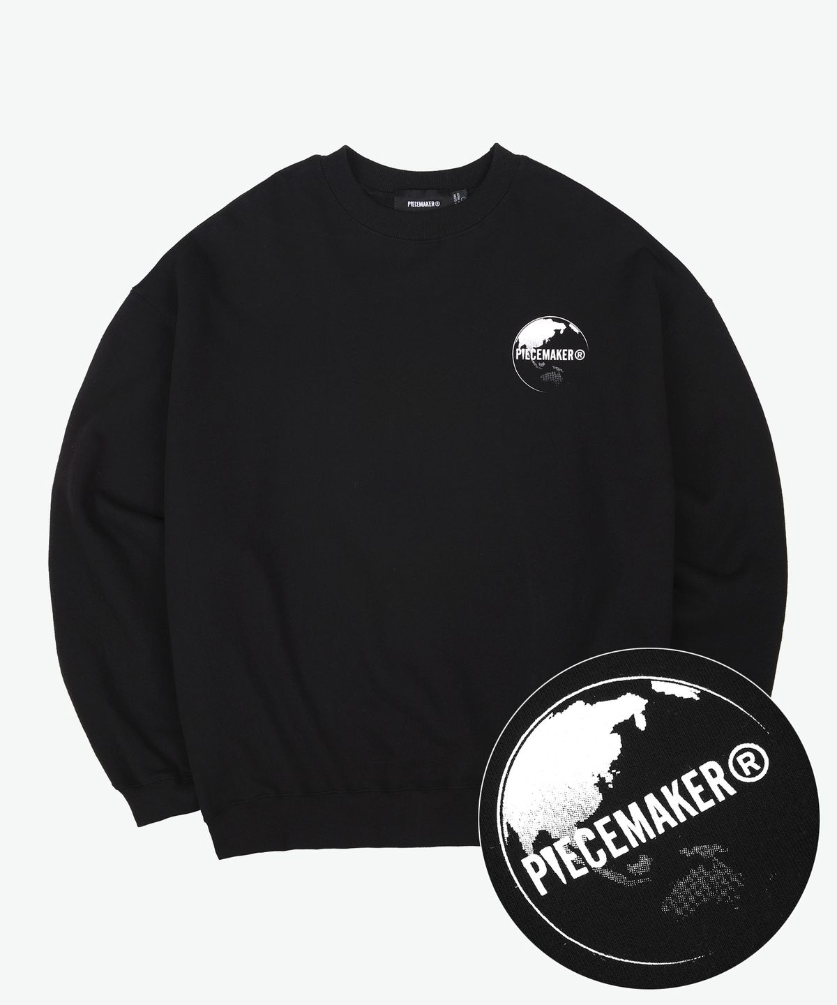 피스메이커(PIECE MAKER) EARTH SWEAT SHIRTS (BLACK)