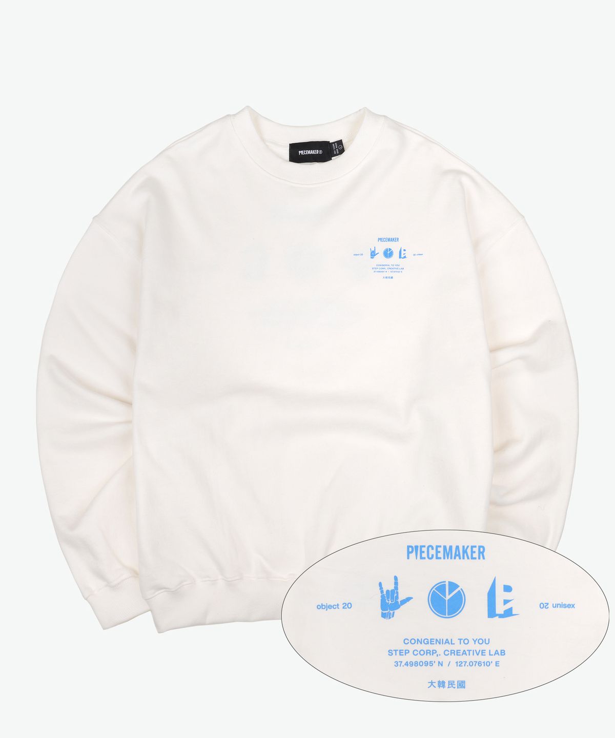피스메이커(PIECE MAKER) PM ICON SWEAT SHIRTS (IVORY)