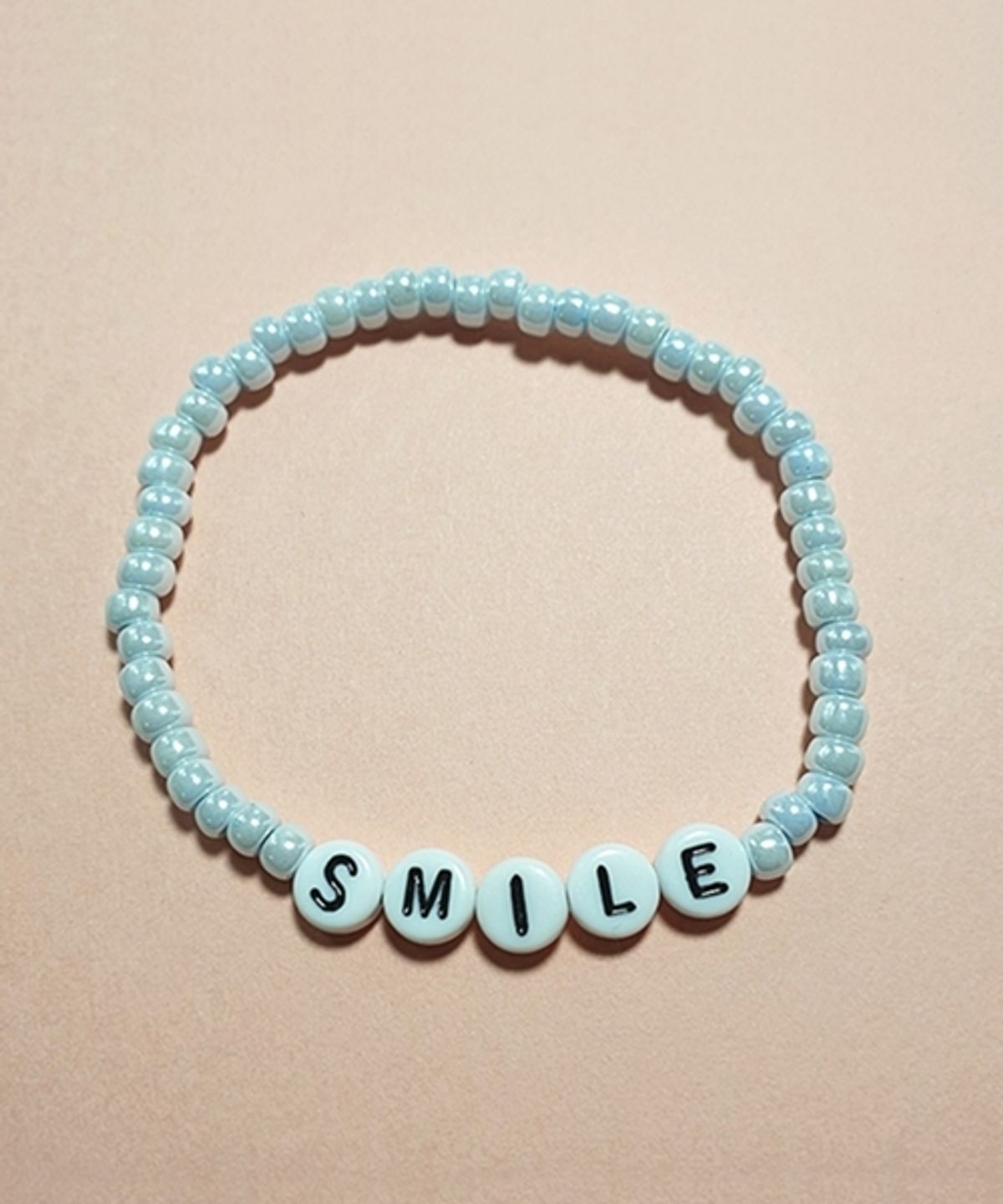 봉보(BONBEAU) Smile initial beads bracelet 이니셜 비즈팔찌 3color