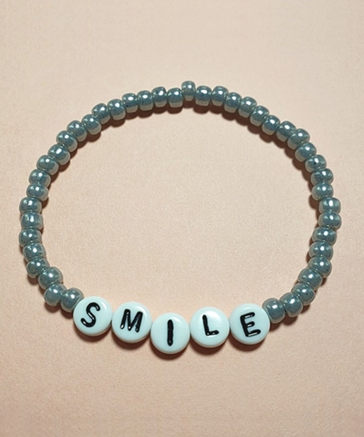봉보(BONBEAU) Smile initial beads bracelet 이니셜 비즈팔찌 3color
