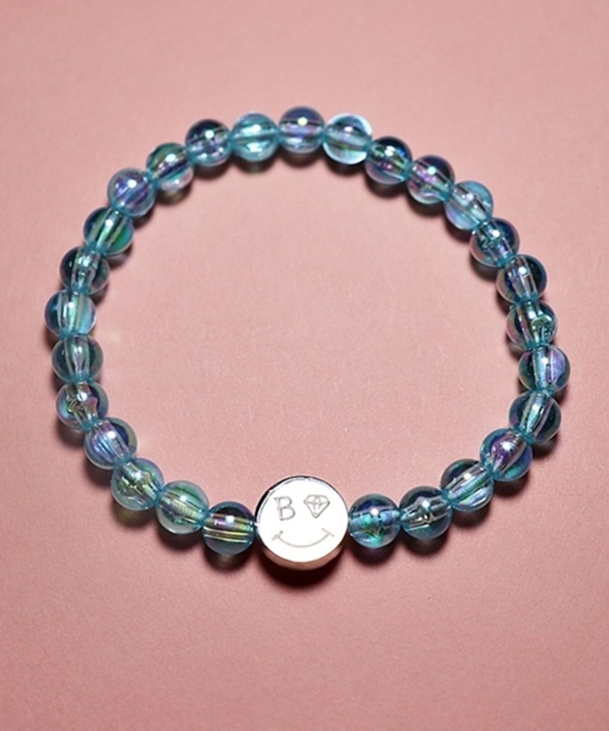 봉보(BONBEAU) Smile Acrylic beads bracelet 스마일 투명 아크릴 비즈팔찌 3color